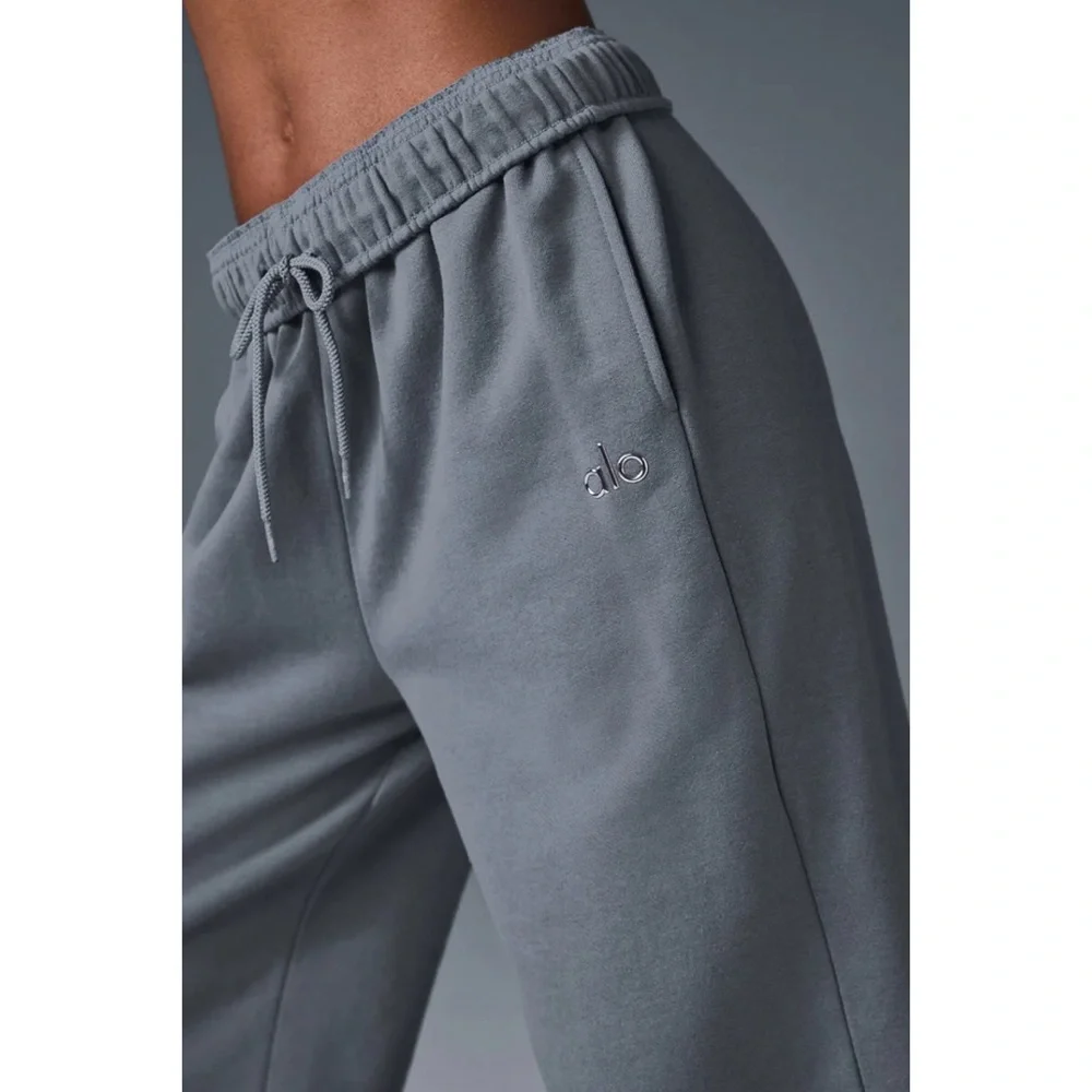 Alo Yoga Accolade Straight Leg Sweatpant Steel Grey S